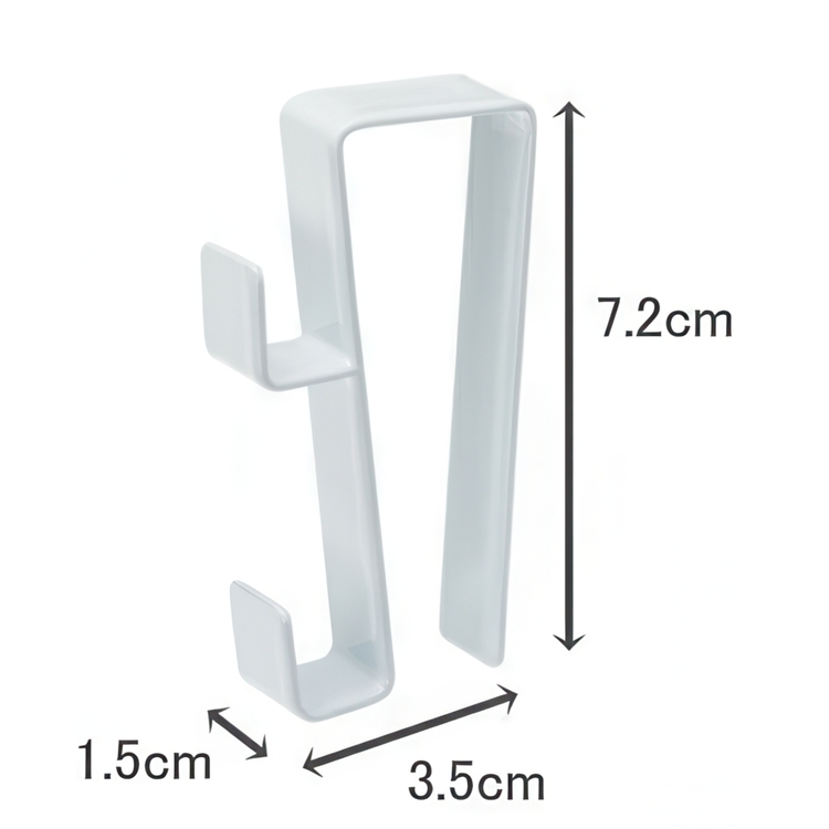 Hooks for cabinet /kitchen door, Set of 2, TOWER, Yamazaki, White