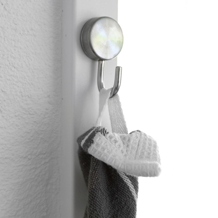 Hooks Magnetic, Set of 2, PORTA, Ø 2,5 x H 5 cm, Silver