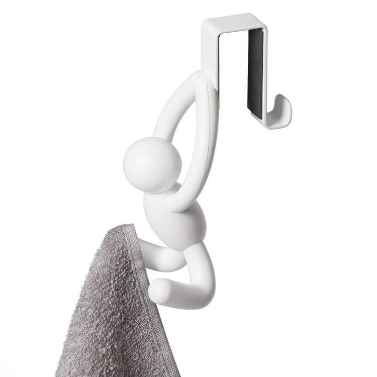 Hooks, over cabinet door, set of 2, BUDDY, Umbra, White