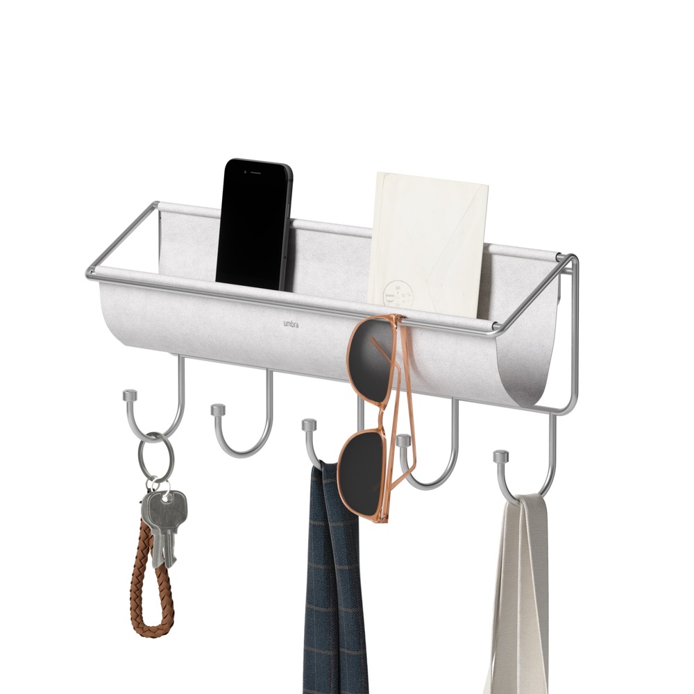 Hooks and storage, UMBRA HAMMOCK ORGANIZER, 41,5 x H 18 cm, Light Grey