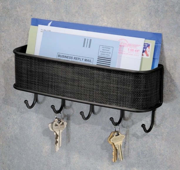 Poststand & hooklist, TWILLO WALL LETTER RACK, Black