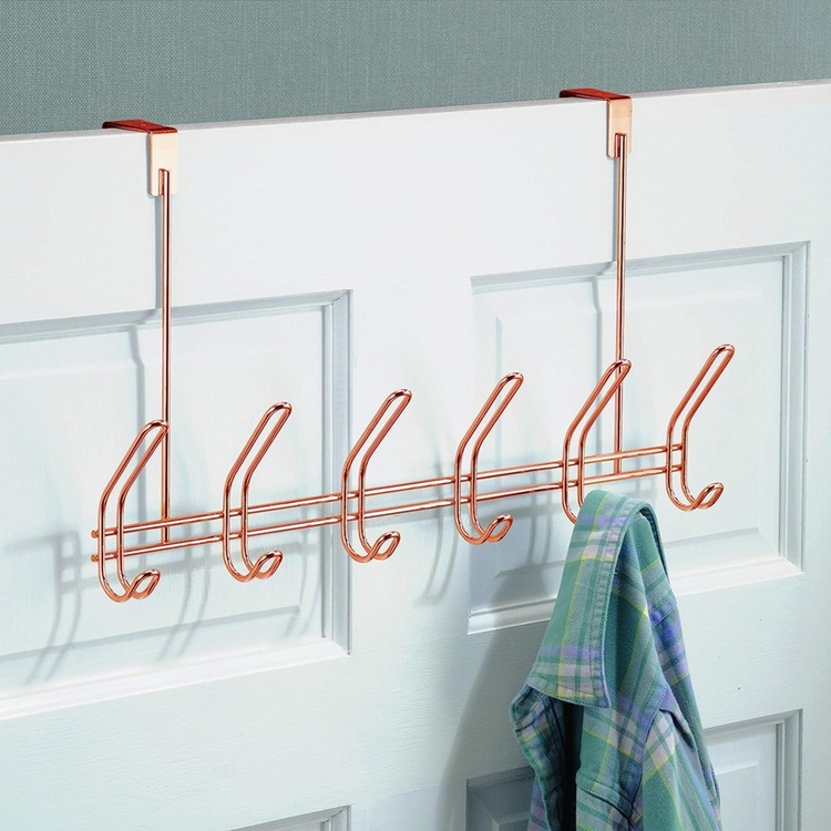 Hanger over the door - 6 hooks, CLASSICO, iDesign, Copper