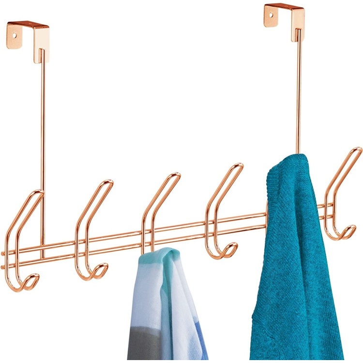 Hanger over the door - 6 hooks, CLASSICO, iDesign, Copper