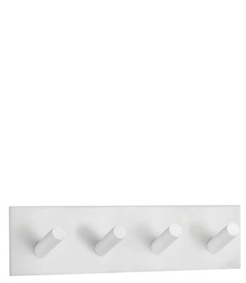 Four hook, Self-adhesive, BESLAGSBODEN, 18 x H 4,5 cm, White