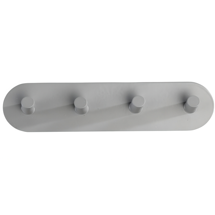 Hook Strip, Four hook, Self-adhesive, Metal, PIENCO QUADRO