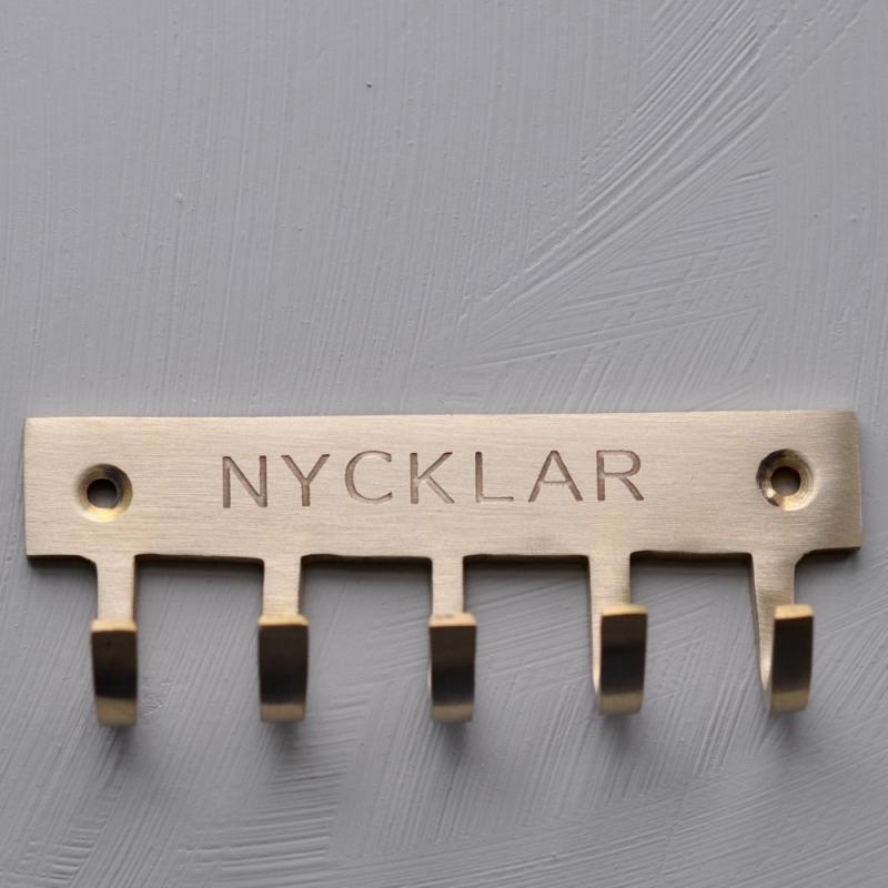 Hook strip, NYCKLAR, 11, 5 cm, Exmez, Brass