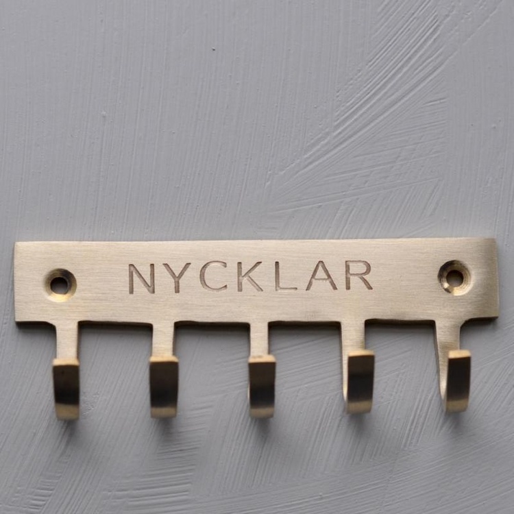 Hook strip, NYCKLAR, 11, 5 cm, Exmez, Brass
