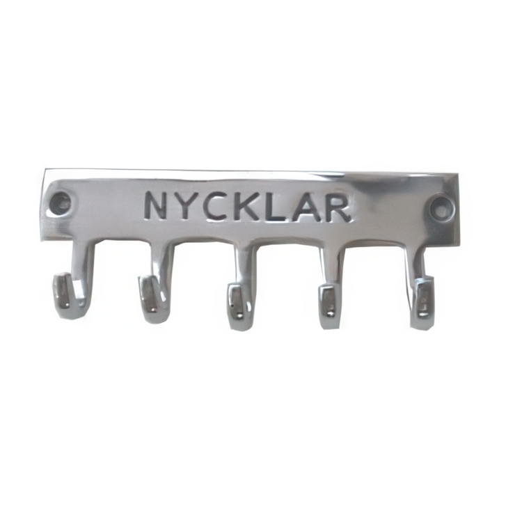 Hook strip, NYCKLAR, 12 x 3 x H 4 cm, Exmez, Sand-cast aluminum