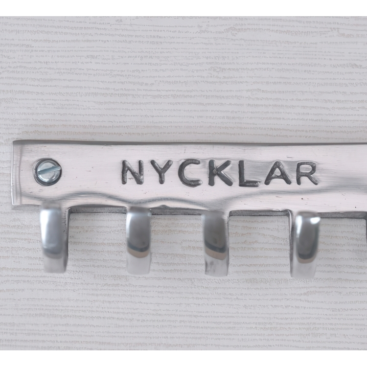 Hook strip, NYCKLAR, 12 x 3 x H 4 cm, Exmez, Sand-cast aluminum