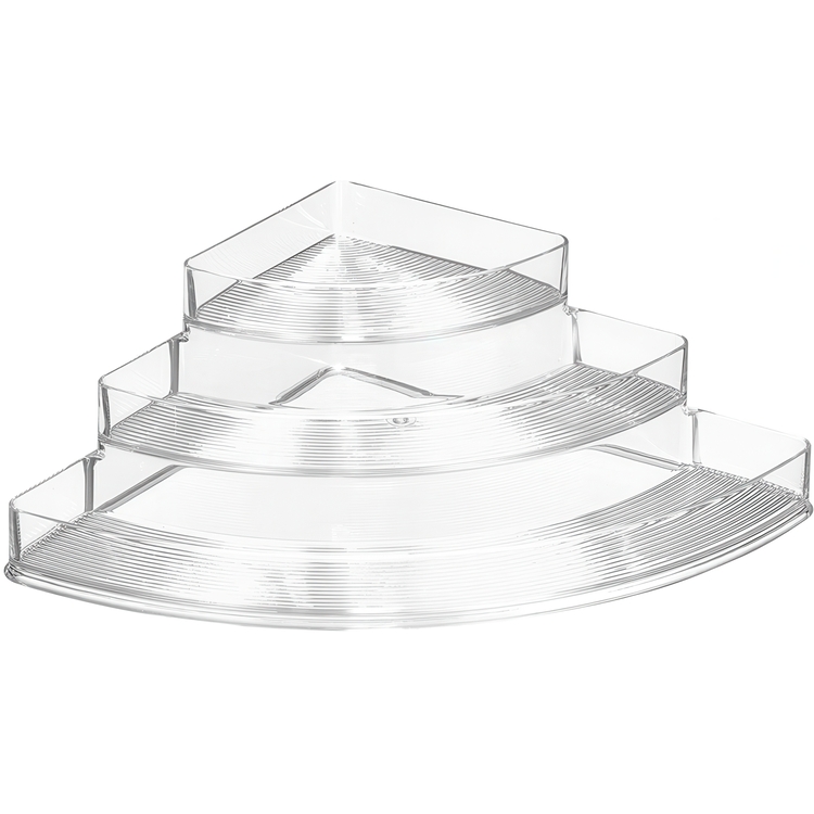 Spice Rack for corners, 3-Tiered, STADIUM, 35,5 x x 25,5 x H 10 cm, Transparent