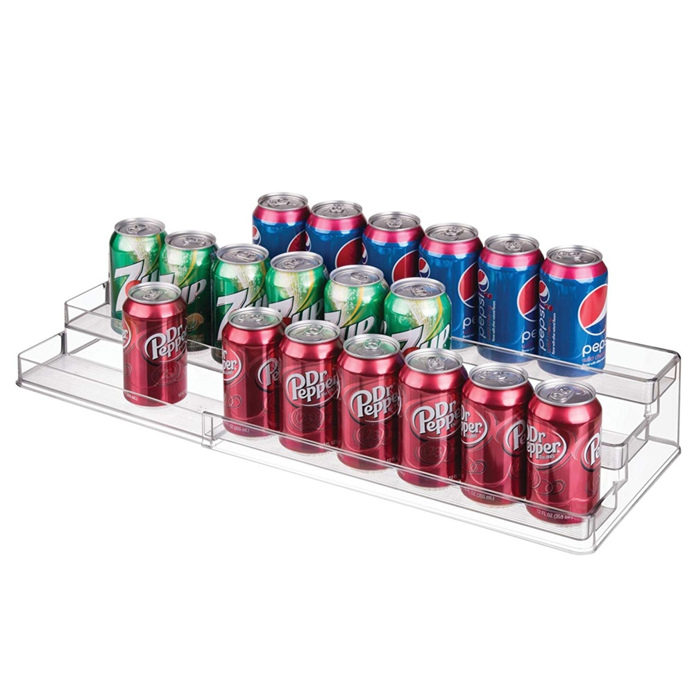 Spice Rack, Expandable, 3-Tiered, ID CABINET ORGANIZER, 42,5 to 66,5 cm, Transparent