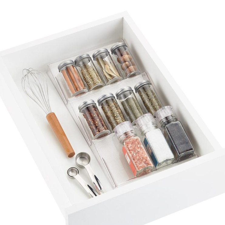Drawer Insert, IN-DRAWER SPICE RACK, 21,6 x 42 x H 4 cm, Transparent