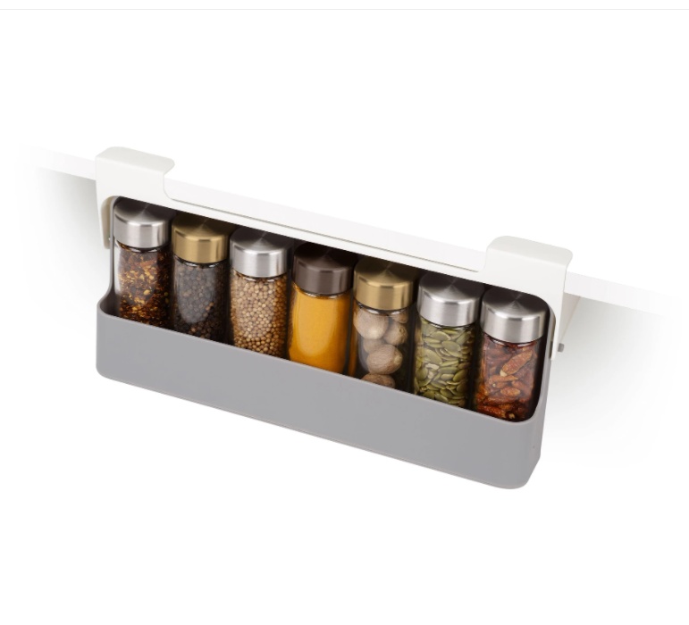 Spice Rack, Under Shelf, CUPBOARD STORE, 2 x 13,5 x H 9,3 cm, Joseph Joseph, Grey