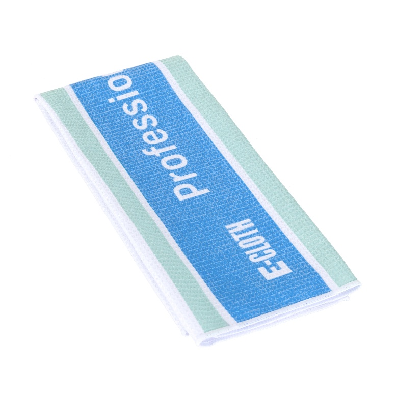 Teatowel for glass, ROFESSIONAL FINISH TOWEL, 40 x 60 cm, White / Green / Blue
