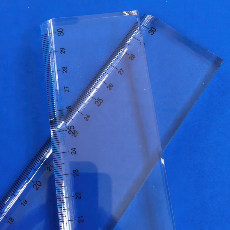 Ruler, Strong Acrylic, CRISTAL CLEAR, 30 cm, Clear