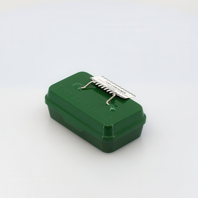 Small aluminium tin, TINY CONTAINER, 10,7 x 6,2 x H 3,4 cm, Hightide