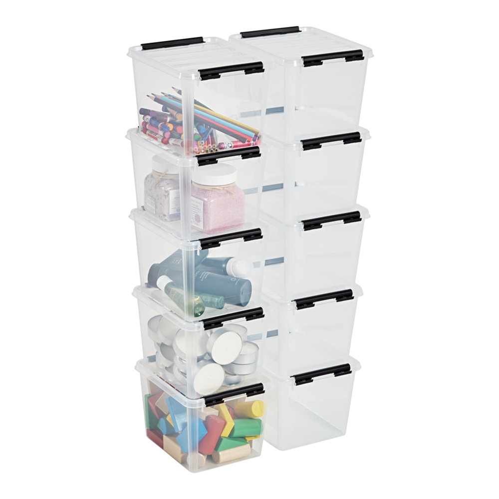 Box, Small, SMARTSTORE 3L, CLASSIC, 21 x 17 x H15 cm, Clear / Black