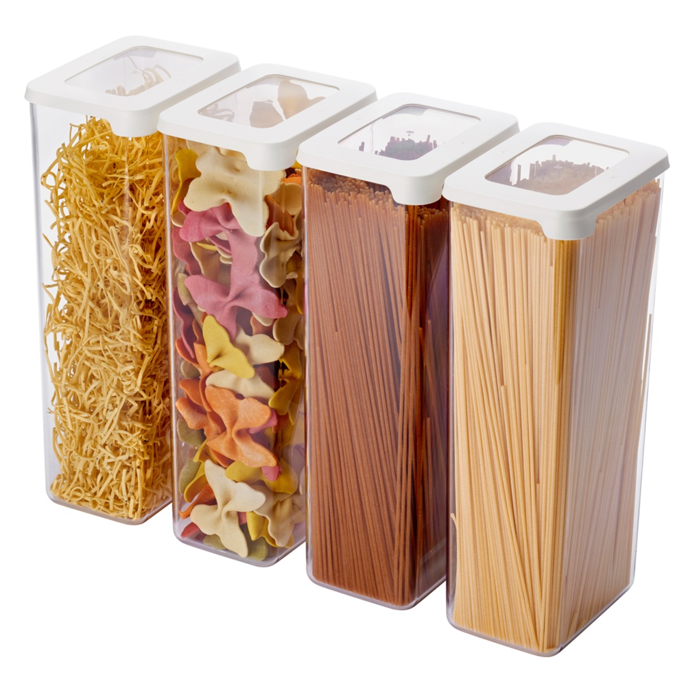 Airtight container Spagetti, 2,25 L, VISION, Clear / White