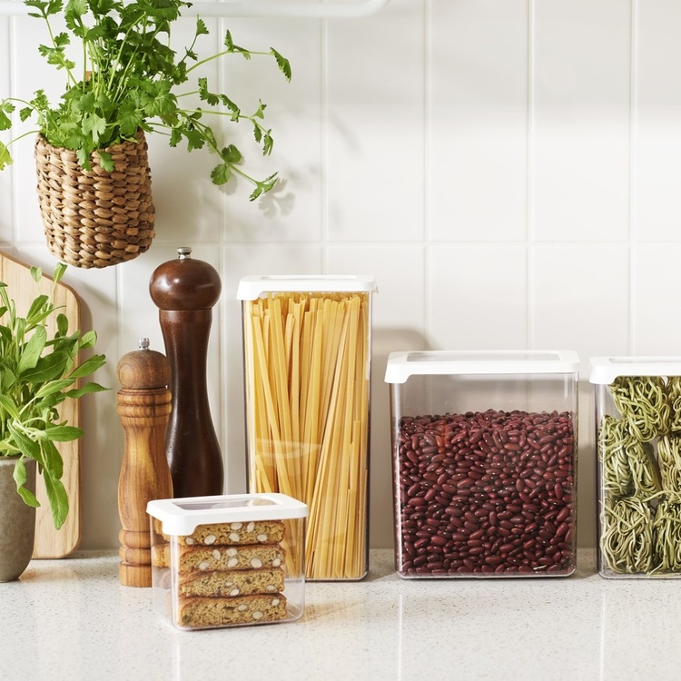 Transparent container, Airtight, 0,8 L, VISION, Clear / White