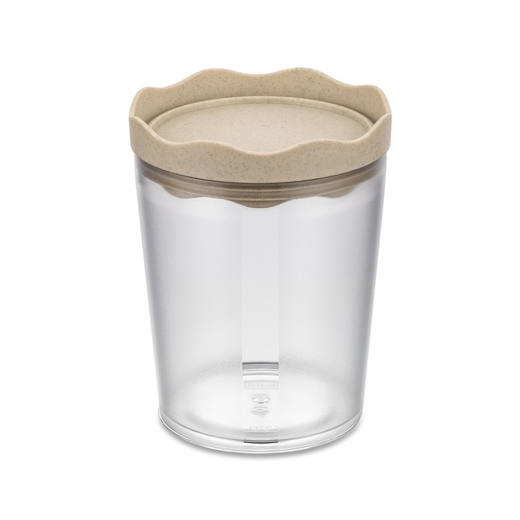Transparent container, Airtight, 750 m, KOIZOL PRINCE ORGANIC MEDIUM, Clear / Beige