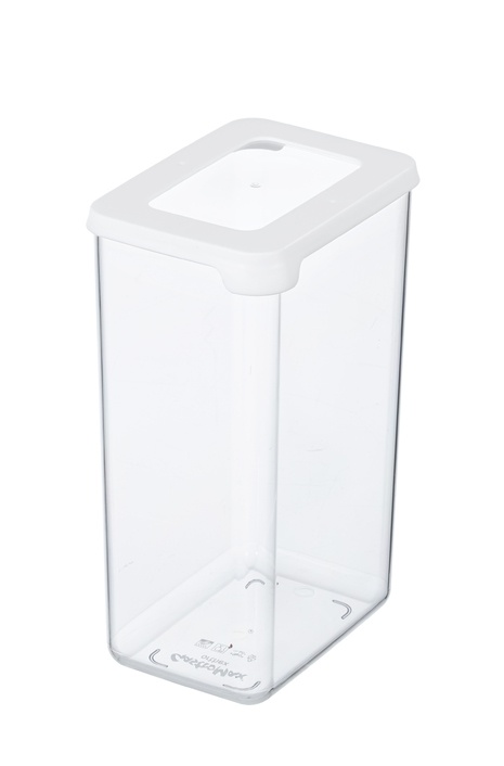 Transparent container, Airtight, 1,6 L, VISION, Clear / White