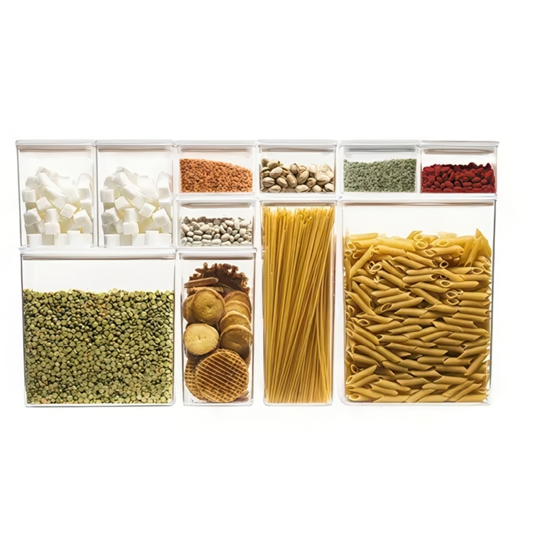 Airtight container, Rectangular, 4,3 L, ESKE XL, 20,4 x 10,4 x H 27,2 cm, Clear / White