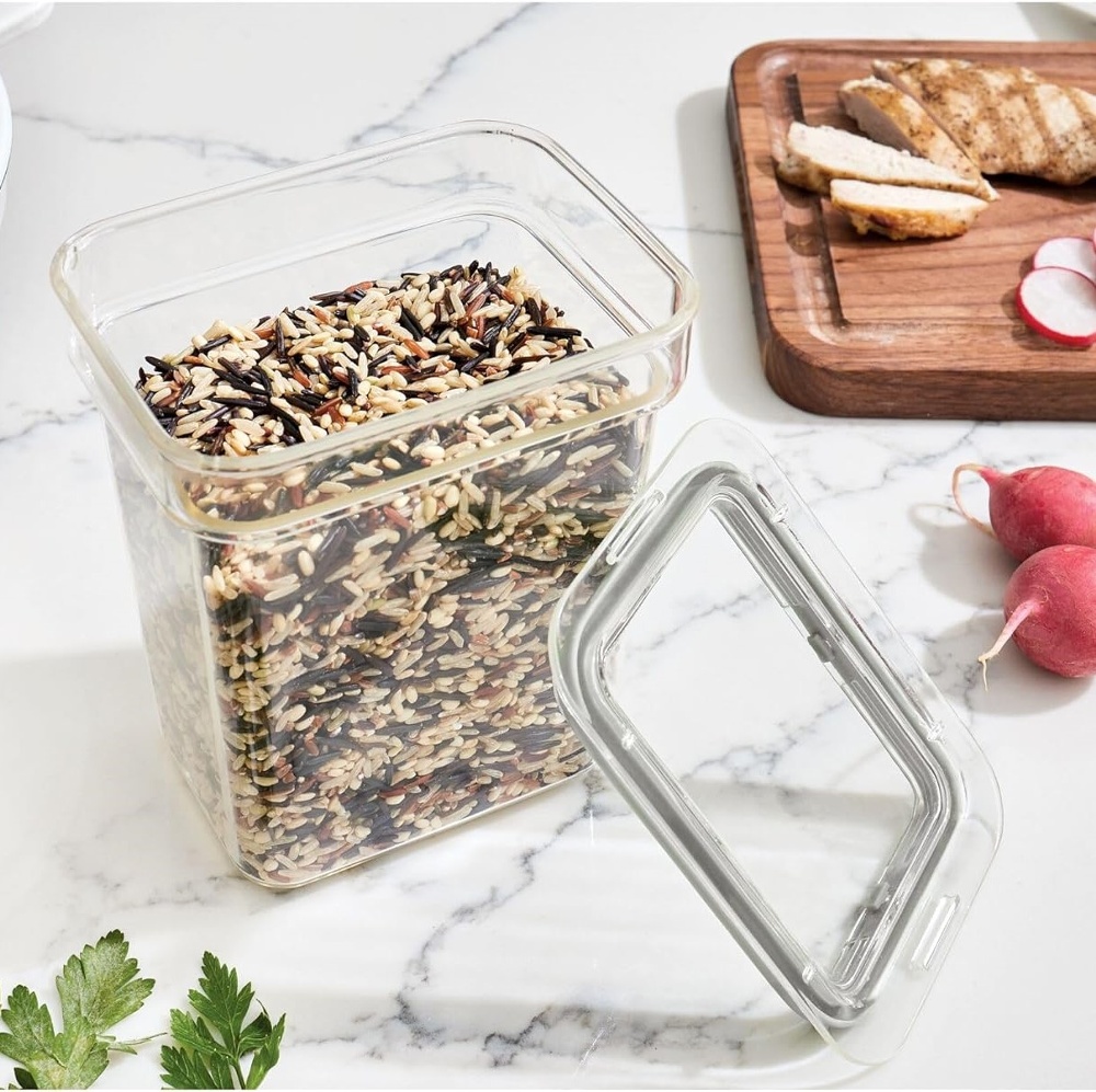 Airtight Container, 0,9 L, iD FRESH SMALL TALL CANISTER, 5,5 x 13,5 x H 15 cm, Transparent 