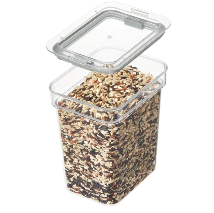 Airtight Container, 0,9 L, iD FRESH SMALL TALL CANISTER, 5,5 x 13,5 x H 15 cm, Transparent 