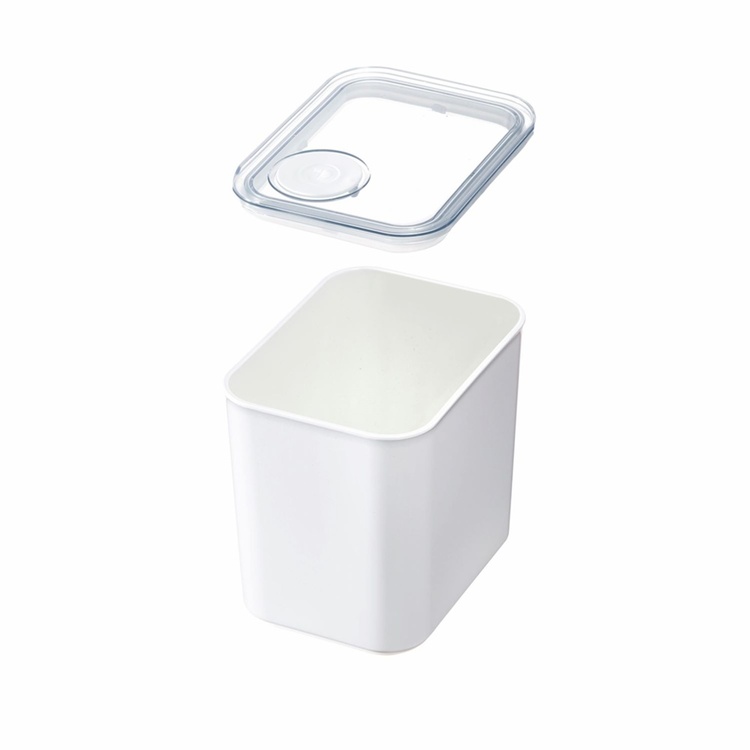 Airtight Container, iD POUR LID MEDIUM CANISTER, 12 x 16,5 x H 22,5 cm, White / Transparent