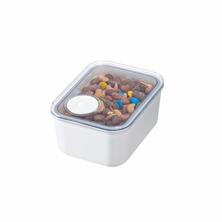 Airtight Container, iD POUR LID SMALL CANISTER, 12,1 x 16,2 x H 7,6 cm, White / Transparent