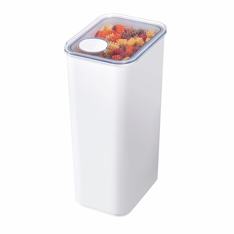 Airtight Container, iD POUR LID XL CANISTER, 12,1 x 16,2 x H 29,5 cm, White / Transparent