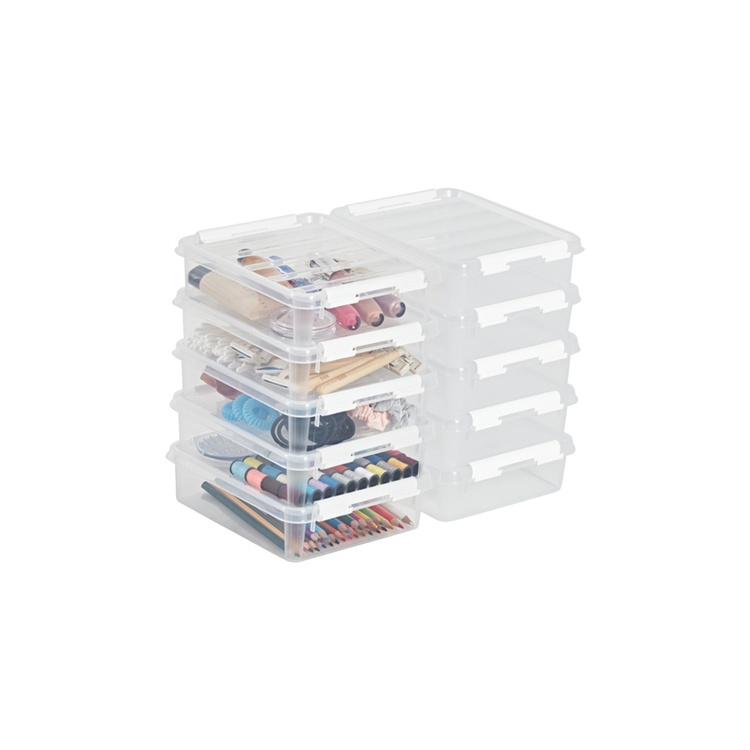 Box, Small, SMARTSTORE 1L HOME, 21 x 17 x H 6 cm, Clear / White