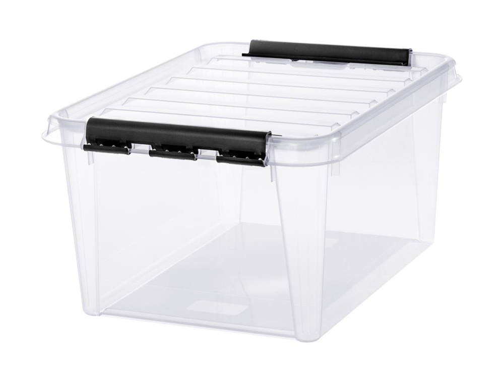 Storage Box, SMARTSTORE 31L, CLASSIC, 50 x 39 x H26 cm, Transparent / Black