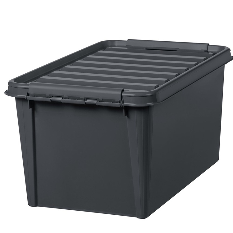 Storage Box, Large, SMARTSTORE 46L RECYCLED, 59 x 39 x H31 cm, Grey