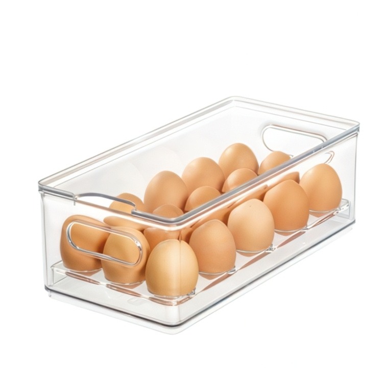 Container for 15 Eggs, THE HOME EDIT EGG BIN, 15,2 x 30,5 x H10,8 cm, Transparent