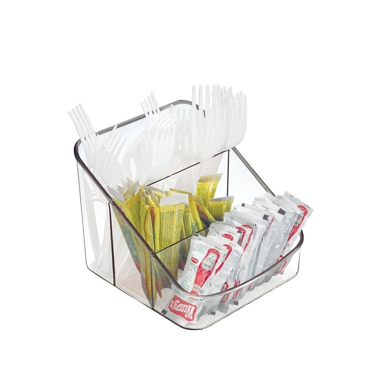 Cabinet Bin, LINUS PACKET ORGANIZER, 15,5 x 16 x H 13 cm, Transparent