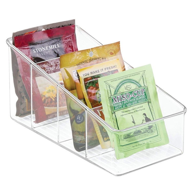 Cabinet Bin, PACKET ORGANIZER, 13 x 27 x H 13 cm, Transparent