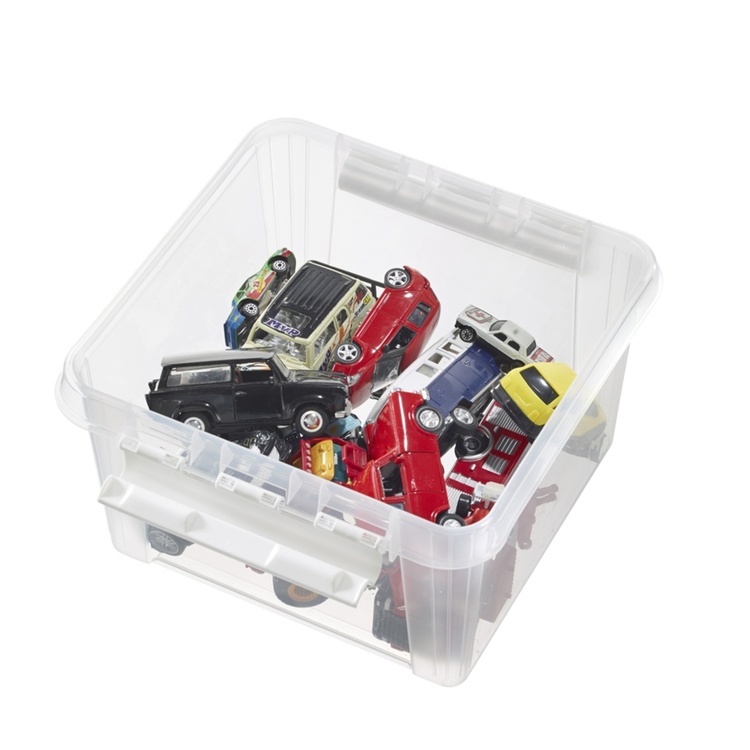 Box, SMARTSTORE 7L HOME, 28 x 28 x H 17 cm, Clear / White