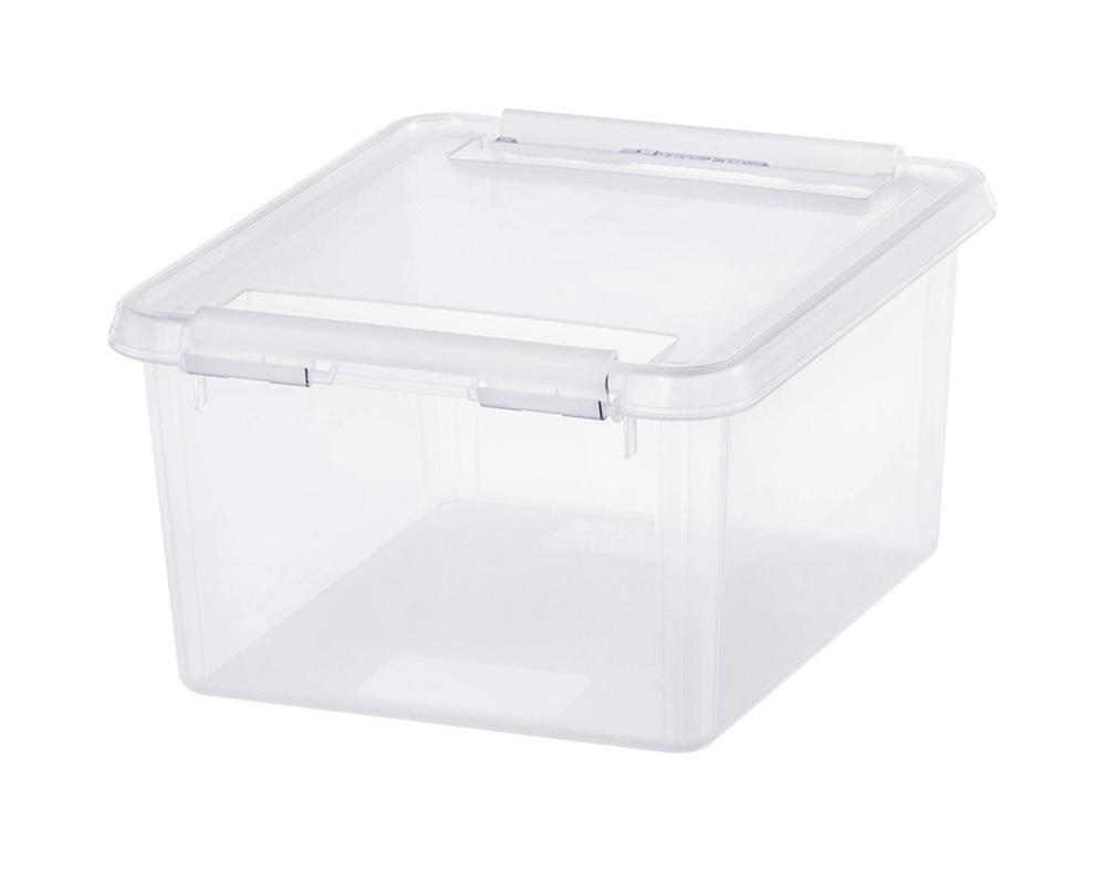 Box, Small, SMARTSTORE 2L HOME, 21 x 17 x H11 cm, Clear / White