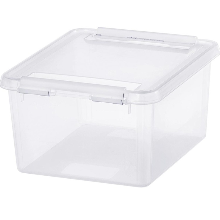 Box, Small, SMARTSTORE 2L HOME, 21 x 17 x H11 cm, Clear / White