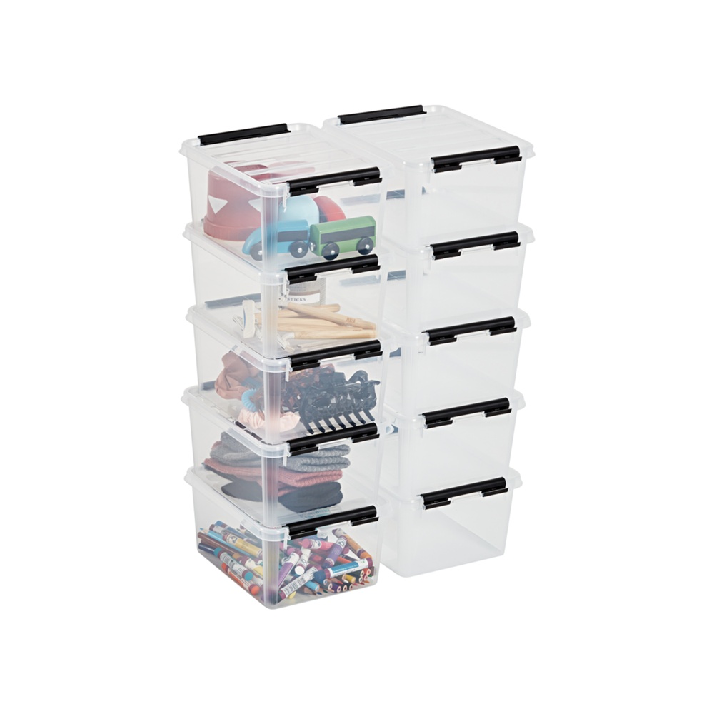 Box, Small, SMARTSTORE 2L, CLASSIC, 21 x 17 x H11 cm, Clear / Black