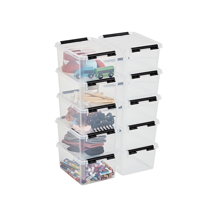 Box, Small, SMARTSTORE 2L, CLASSIC, 21 x 17 x H11 cm, Clear / Black