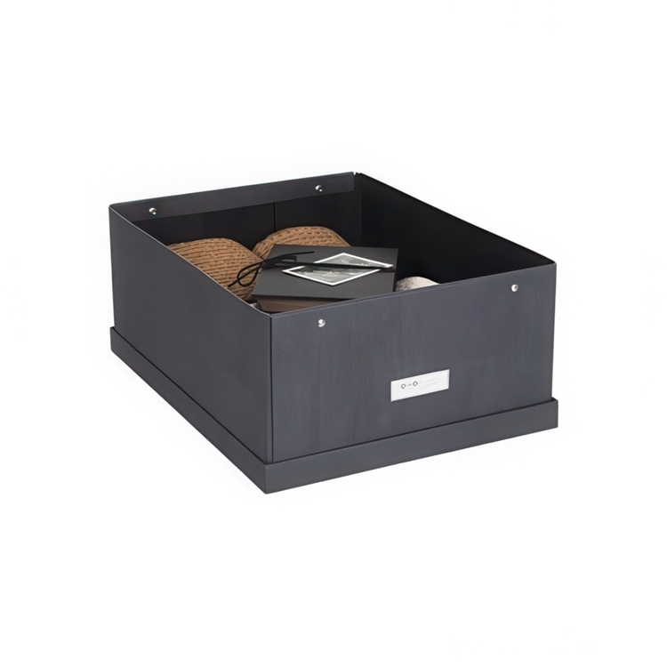 Box with label frame, BIGSO KATRIN CANVAS, 45 x 34,5 x H 18