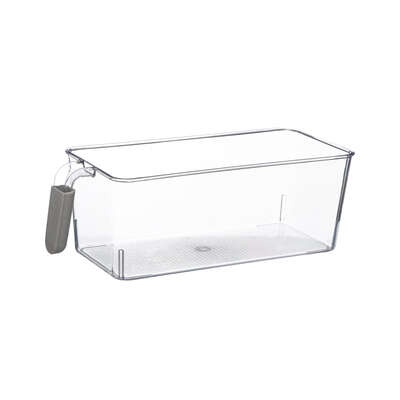 Storage box with handle, NARROW RANGEMENT, 27,5 x 12,5 x H 11 cm, Clear