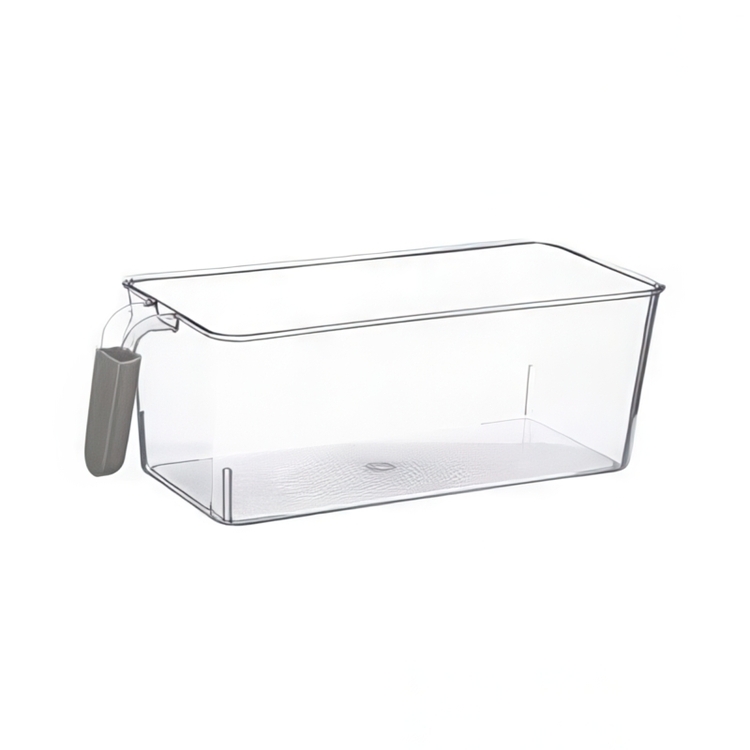 Storage box with handle, NARROW RANGEMENT, 27,5 x 12,5 x H 11 cm, Clear