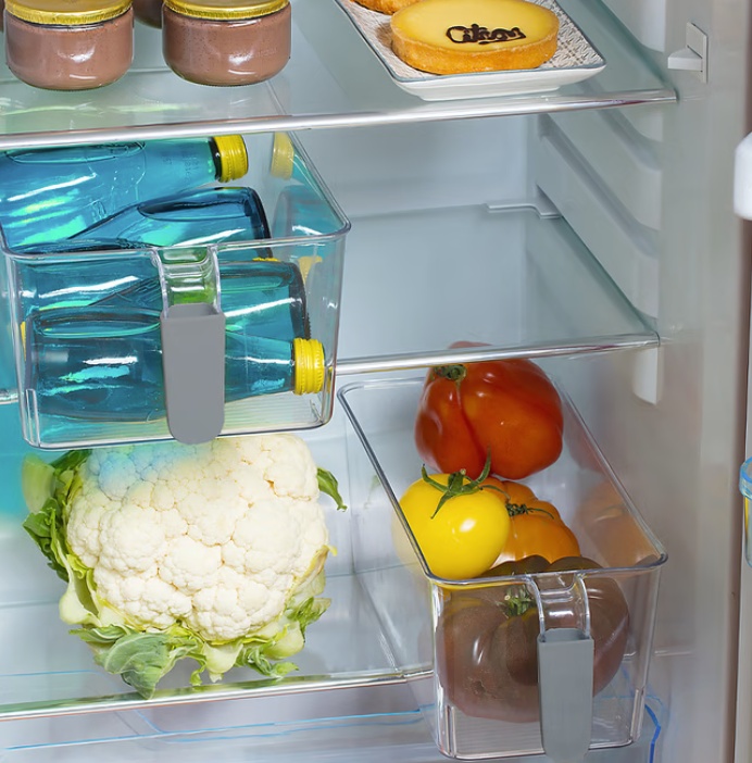 Storage box with handle, WIDE RANGEMENT, 27,5 x 17,5 x H 11 cm, Clear