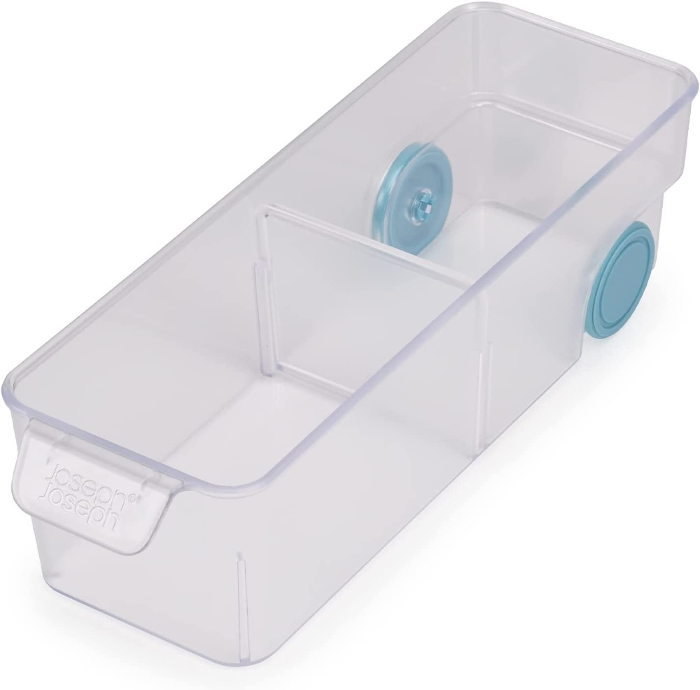 Storage box with wheels, JOSEPH JOSEPH COMPACT STORAGE BIN, 10,4 x 30,8 x H 8,5 cm, Transparent
