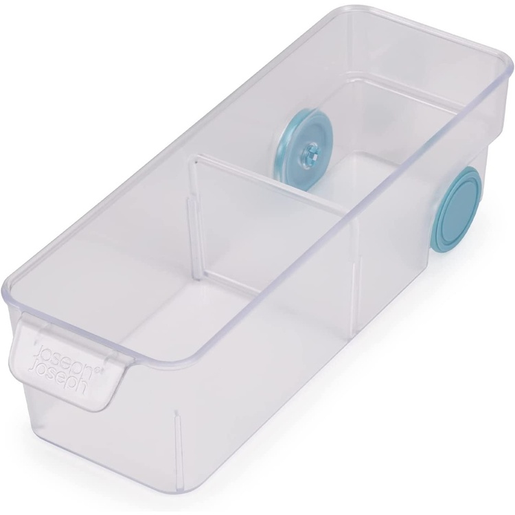 Storage box with wheels, JOSEPH JOSEPH COMPACT STORAGE BIN, 10,4 x 30,8 x H 8,5 cm, Transparent