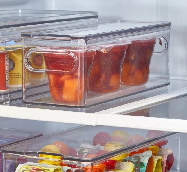 Storage Box, THE HOME EDIT NARROW FRIDGE BIN, 10,2 x 30,5 x H 10,8 cm, Transparent