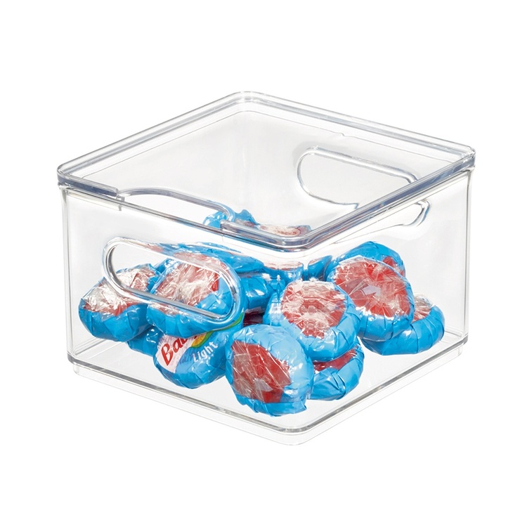 Storage Box , THE HOME EDIT SMALL FRIDGE BIN, 15,2 x 15,2 x H10,8 cm, Clear